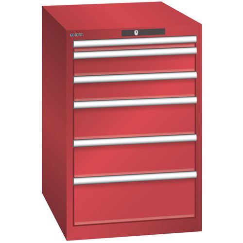 Armoire Rouge 564x725x850 Avec 6 Tir. 75kg _ 14.407.070