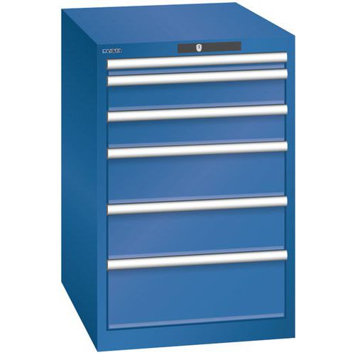 Armoire Bleu Gent. 564x725x850 Avec 6 Tir. 75kg _ 14.407.090