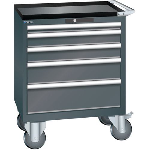 Armoire Noir 717x572x962 Avec 5 Tir. 75kg _ 78.604.060