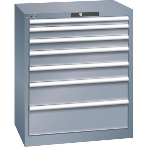 Armoires à Tiroirs Gris 717x572x850 Avec 7 Tiroirs 75kg