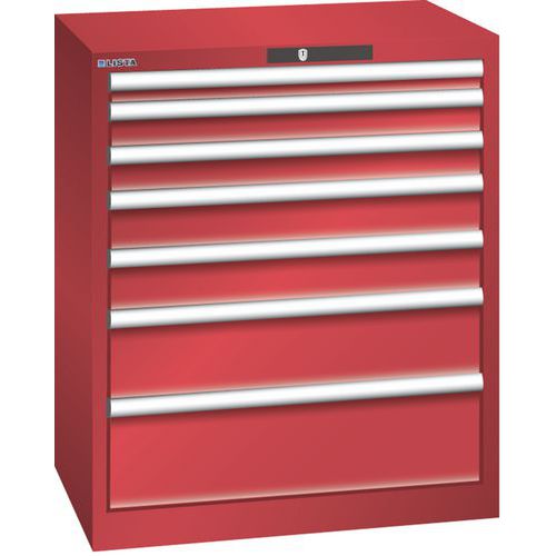 Armoire Rouge 717x572x850 Avec 7 Tir. 75kg _ 78.568.070