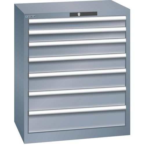 Armoires à Tiroirs Gris 717x572x850 Avec 7 Tiroirs 75kg