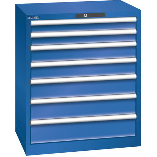 Armoire Bleu Sécu. 717x572x850 Avec 7 Tir. 75kg _ 78.572.100