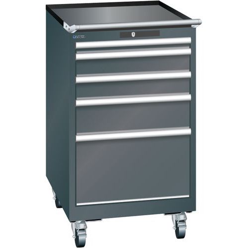 Armoire Noir 564x725x990 Avec 5 Tir. 75kg _ 14.374.060