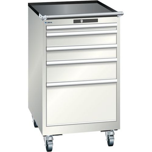 Armoire Blanc Gris 564x725x990 Avec 5 Tir. 75kg _ 14.374.180