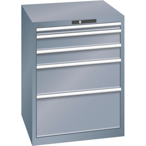 Armoires à Tiroirs Gris 717x725x850 Avec 5 Tiroirs 75kg