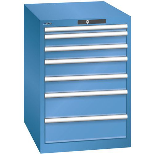Armoire Bleu Cap. 564x725x800 Avec 7 Tir. 75kg _ 14.354.040