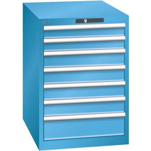 Armoire Bleu Clair 564x725x800 Avec 7 Tir. 75kg _ 14.367.010