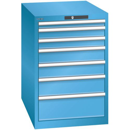 Armoire Bleu Clair 564x725x850 Avec 7 Tir. 75kg _ 14.404.010