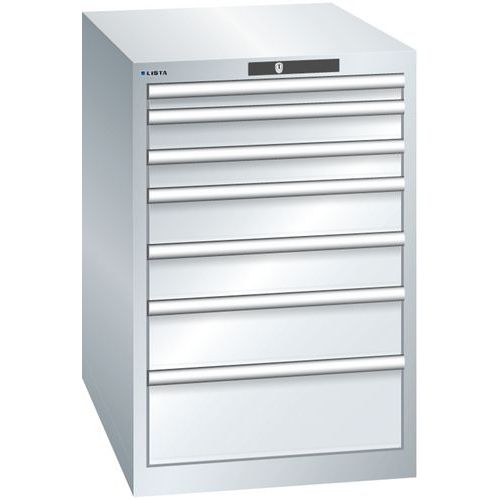 Armoire Gris Clair 564x725x850 Avec 7 Tir. 75kg _ 14.404.020