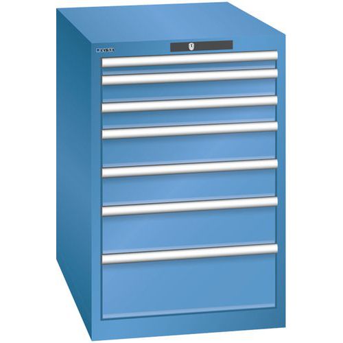 Armoire Bleu Cap. 564x725x850 Avec 7 Tir. 75kg _ 14.404.040