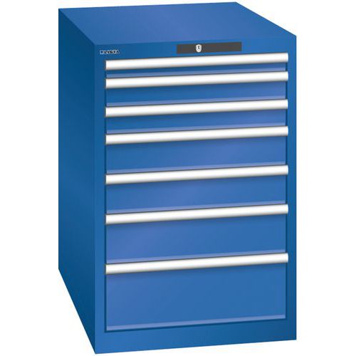 Armoire Bleu Sécu. 564x725x850 Avec 7 Tir. 75kg _ 14.404.100