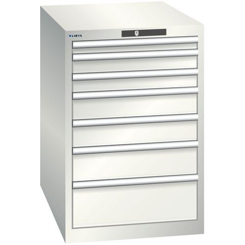 Armoire Blanc Gris 564x725x850 Avec 7 Tir. 75kg _ 14.404.180