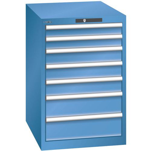 Armoire Bleu Cap. 564x725x850 Avec 7 Tir. 75kg _ 14.405.040
