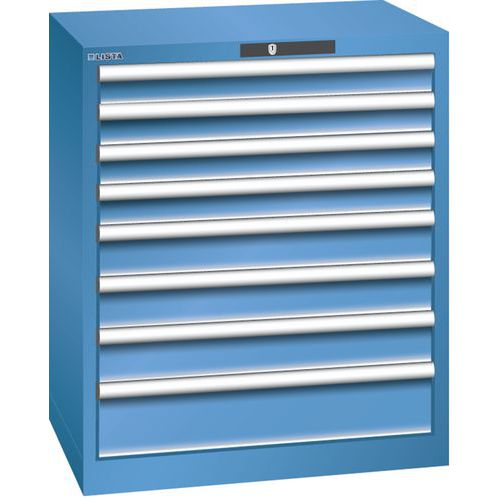 Armoire Bleu Cap. 717x572x850 Avec 8 Tir. 75kg _ 78.576.040