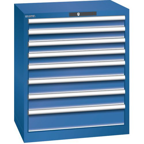 Armoire Bleu Gent. 717x572x850 Avec 8 Tir. 75kg _ 78.576.090