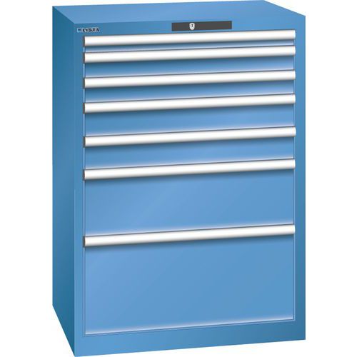 Armoire Bleu Cap. 717x572x1000 Avec 7 Tir. 75kg _ 78.580.040