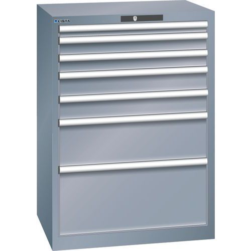 Armoires à Tiroirs Gris 717x572x1000 Avec 7 Tiroirs 75kg