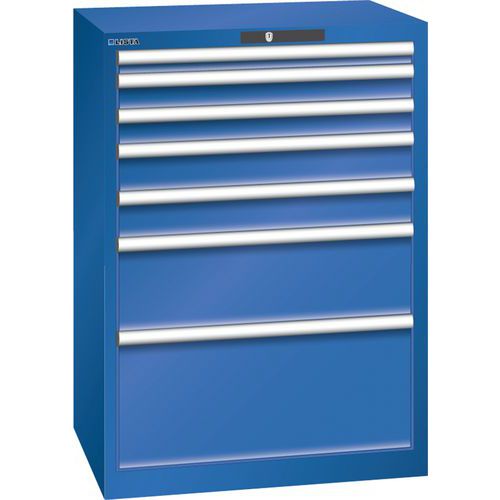 Armoire Bleu Sécu. 717x572x1000 Avec 7 Tir. 75kg