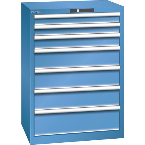 Armoire Bleu Cap. 717x572x1000 Avec 7 Tir. 75kg _ 78.584.040
