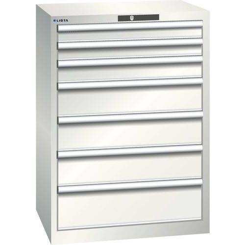 Armoire Blanc Gris 717x572x1000 Avec 7 Tir. 75kg