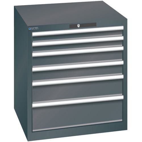 Armoire Noir 717x725x800 Avec 6 Tir. 75kg _ 78.636.060