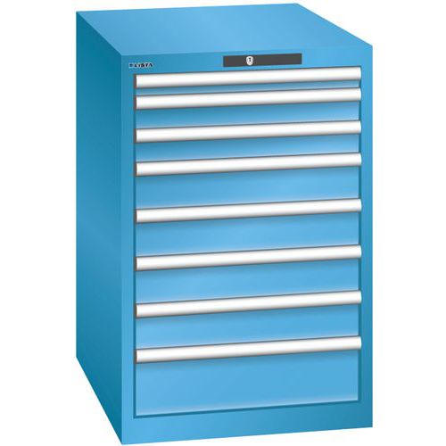 Armoire Bleu Clair 564x725x850 Avec 8 Tir. 75kg _ 14.403.010