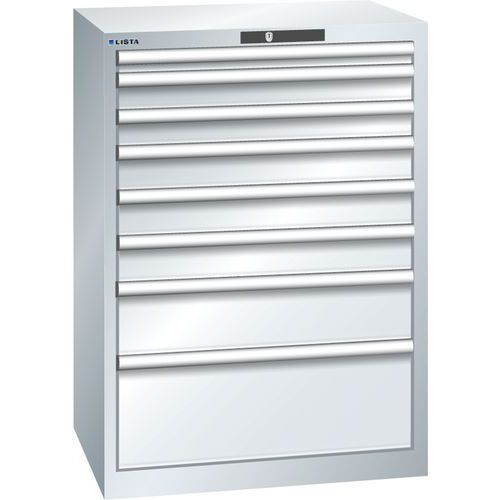 Armoire Gris Clair 717x572x1000 Avec 8 Tir. 75kg