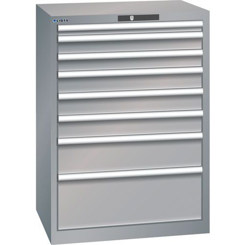 Armoire Gris Pigeon 717x572x1000 Avec 8 Tir. 75kg