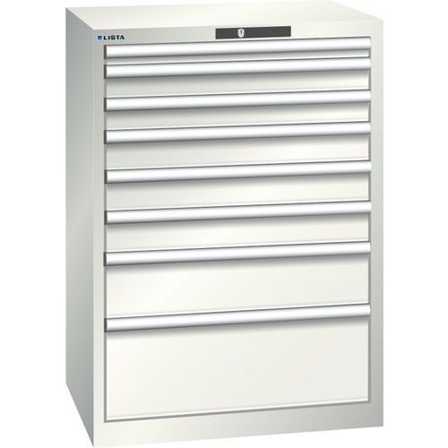 Armoire Blanc Gris 717x572x1000 Avec 8 Tir. 75kg