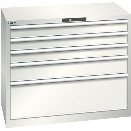 Armoire Blanc Gris 1023x572x850 Avec 5 Tir. 75kg