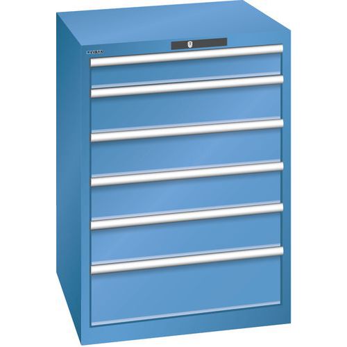Armoire Bleu Cap. 717x725x1000 Avec 6 Tir. 75kg _ 14.415.040