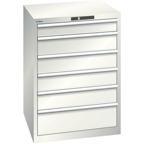 Armoire Blanc Gris 717x725x1000 Avec 6 Tir. 75kg