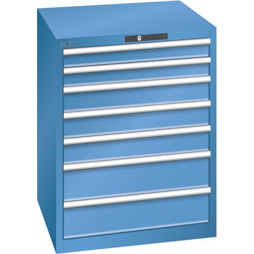 Armoire Bleu Cap. 717x725x850 Avec 7 Tir. 75kg _ 14.409.040