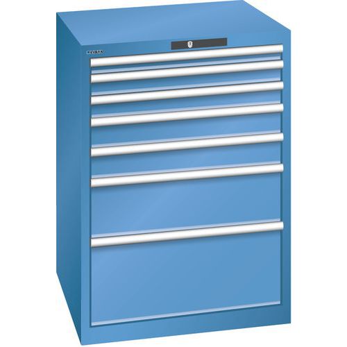 Armoire Bleu Cap. 717x725x1000 Avec 7 Tir. 75kg _ 14.416.040