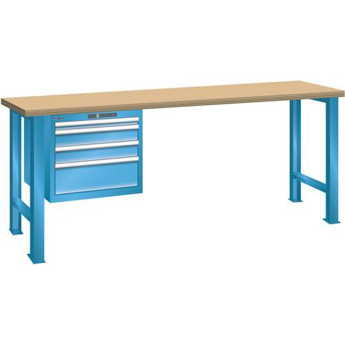 Établis Bleu Clair 1500x750x890 Cap. 600kg Et 4 Tir. 75kg