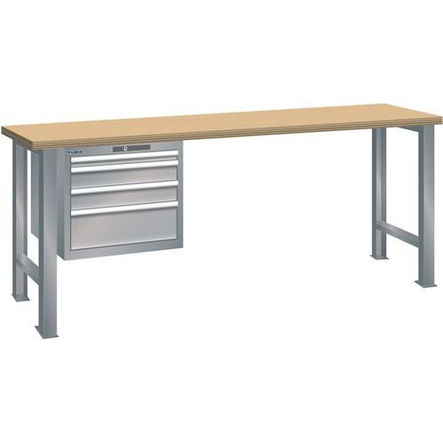 Établis Gris Pigeon 1500x750x890 Cap. 600kg Et 4 Tir. 75kg