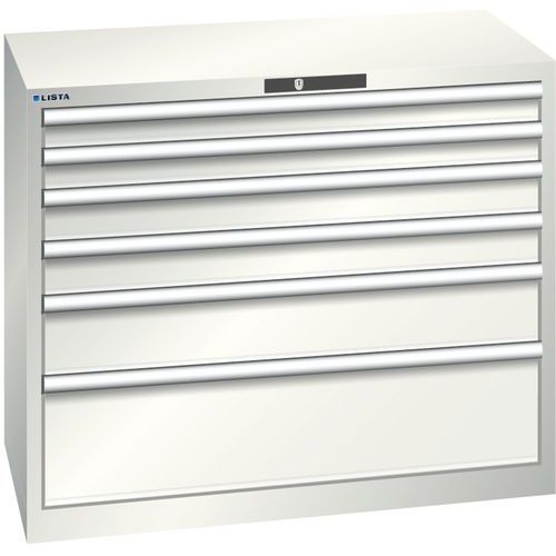 Armoire Blanc Gris 1023x572x850 Avec 6 Tir. 75kg