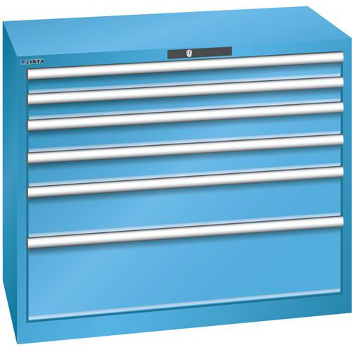 Armoire Bleu Clair 1023x572x850 Avec 6 Tir. 200kg