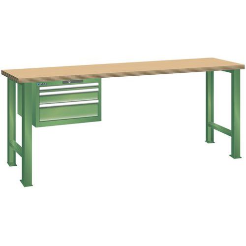 Établis Vert 2000x800x900 Cap. 500kg Et 3 Tir. 75kg