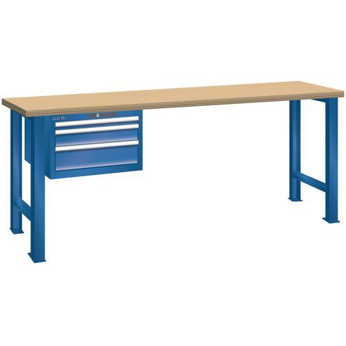 Établis Bleu Gent. 2000x800x900 Cap. 500kg Et 3 Tir. 75kg
