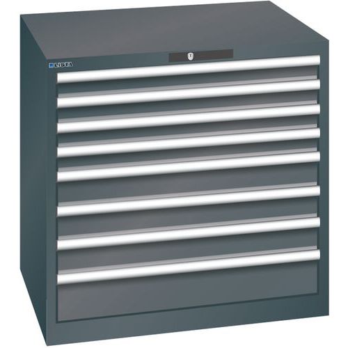 Armoire Noir 870x725x850 Avec 8 Tir. 200kg _ 78.684.060