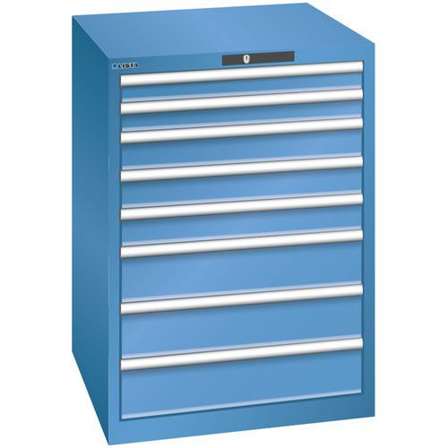 Armoire Bleu Cap. 717x725x1000 Avec 8 Tir. 75kg _ 14.412.040