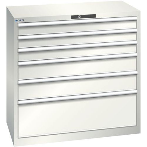 Armoire Blanc Gris 1023x572x1000 Avec 6 Tir. 200kg