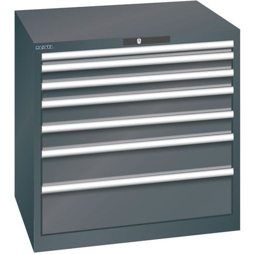 Armoire Noir 870x725x850 Avec 7 Tir. 75kg _ 78.686.060