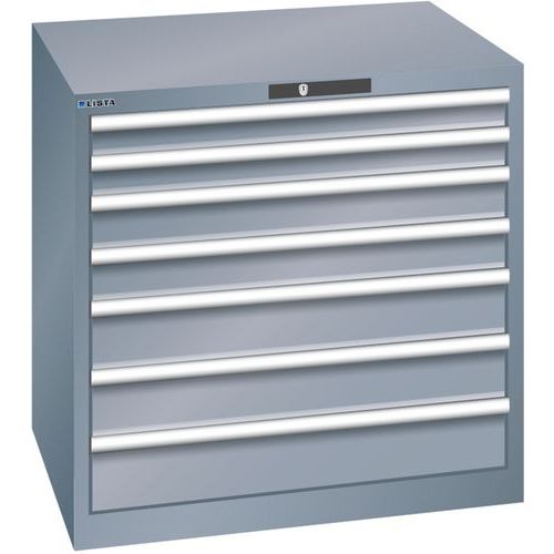 Armoires à Tiroirs Gris 870x725x850 Avec 7 Tiroirs 75kg