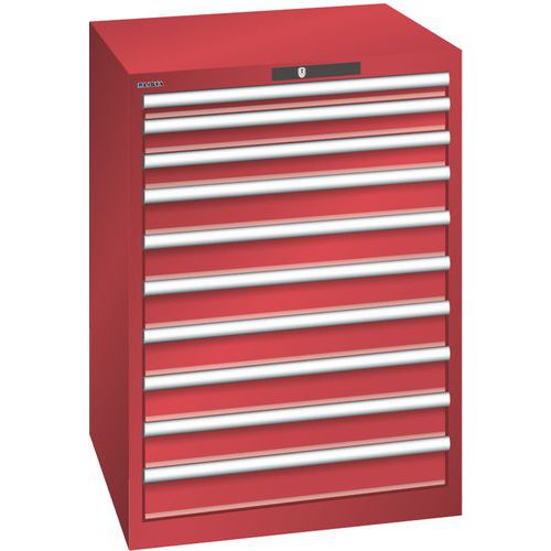 Armoire Rouge 717x725x1000 Avec 10 Tir. 75kg _ 14.413.070