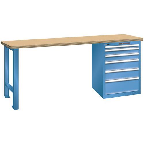 Établis Bleu Cap. 1500x800x900 Cap. 1500kg Et 6 Tir. 75kg
