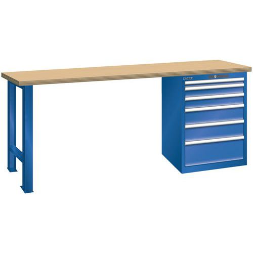 Établis Bleu Sécu. 1500x800x900 Cap. 1500kg Et 6 Tir. 75kg