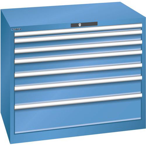 Armoire Bleu Cap. 1023x725x850 Avec 7 Tir. 75kg _ 78.804.040